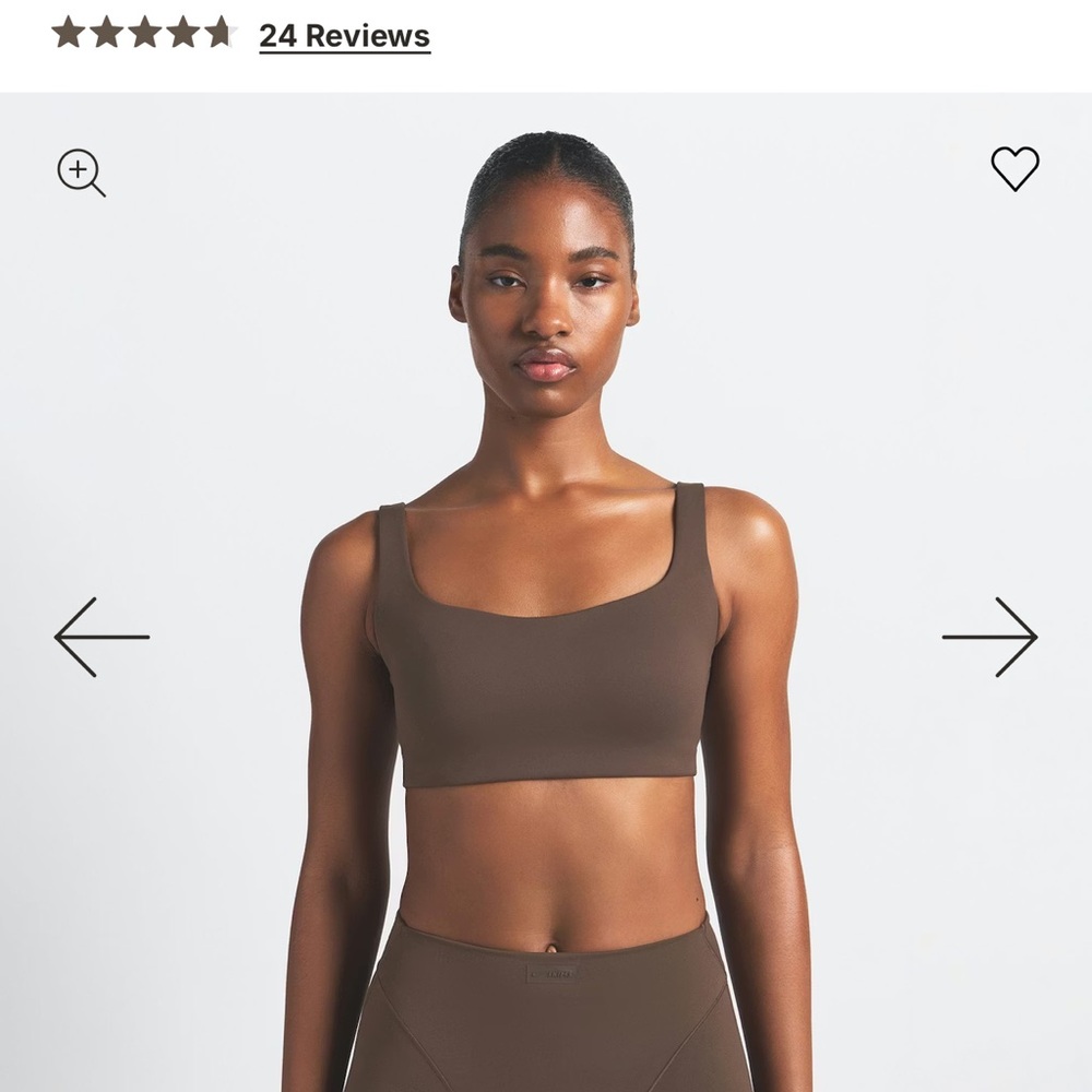 SKIMS Brown Sports Bra